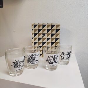 Anchor Hocking Shot Glasses Set of 4 Vintage 2.5"